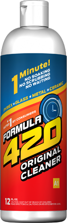 Formula 420 Pipe Cleaner 12 oz Pyrex Metal Glass Ceramic +100 1/2 BRASS  SCREENS