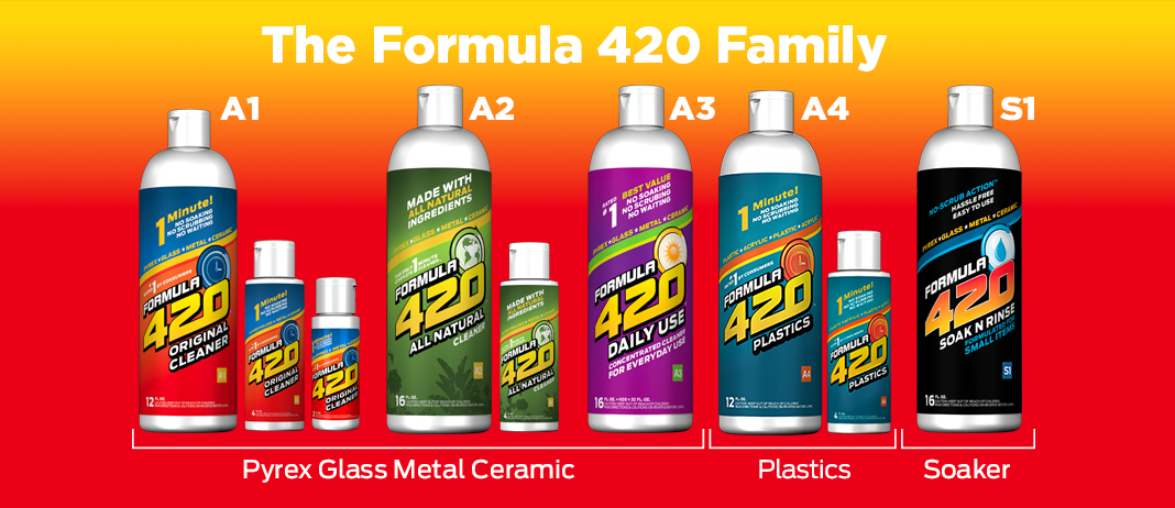 Formula 420 Pipe Cleaner 12 oz Pyrex Metal Glass Ceramic +100 1/2 BRASS  SCREENS