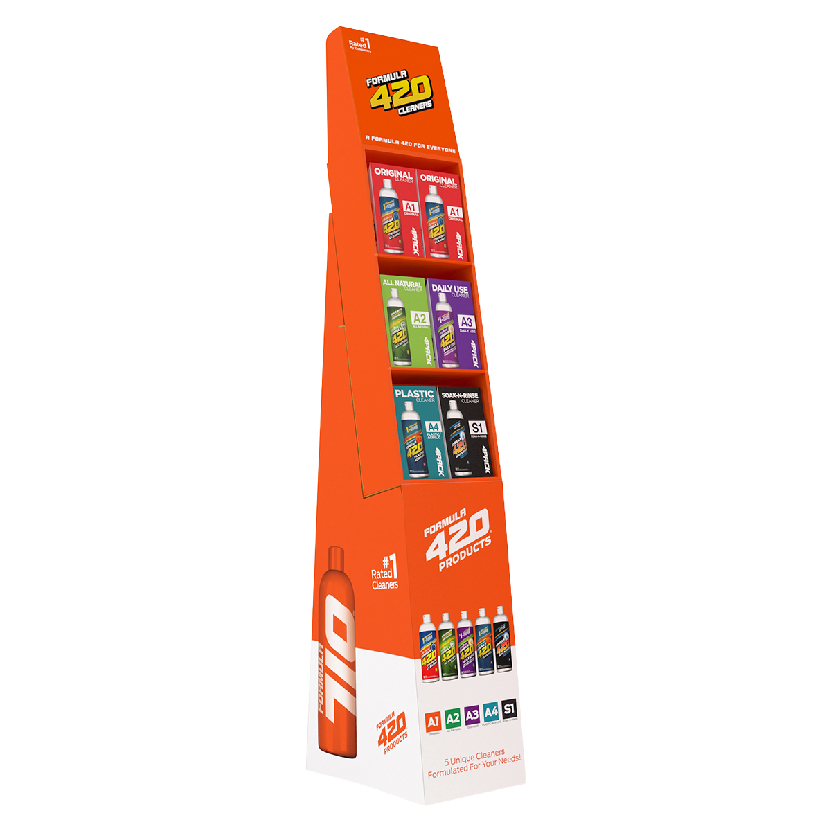 Formula 420 stocked retail display